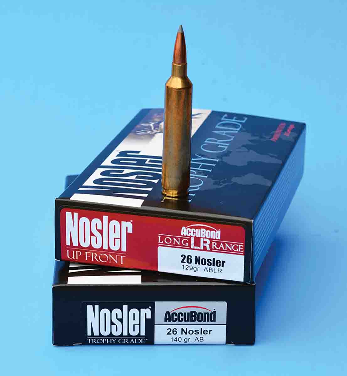 The .26 Nosler offers an unusually flat trajectory that is useful when hunting in open country. Nosler is currently offering seven factory loads that serve to increase its versatility in the field.
